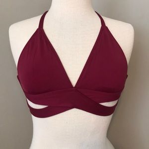 maroon bikini top